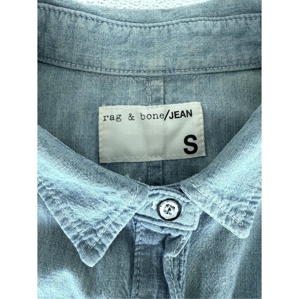 Rag & Bone Dumont Thin Denim Button Down Open Bac… - image 6